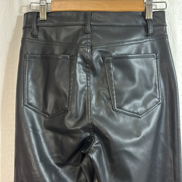 7 for All Mankind | Revolve | Faux Leather Easy Slim Pant Black High Rise - Picture 5 of 10